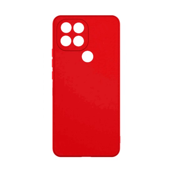 Silicone Case with Camera Shield for Oppo A15 Red